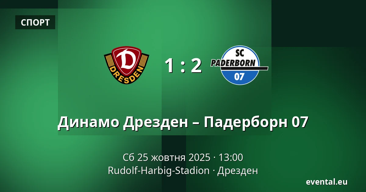 Динамо Дрезден – Падерборн 07 — Rudolf-Harbig-Stadion, Дрезден