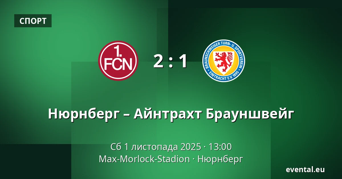 Нюрнберг – Айнтрахт Брауншвейг — Max-Morlock-Stadion, Нюрнберг