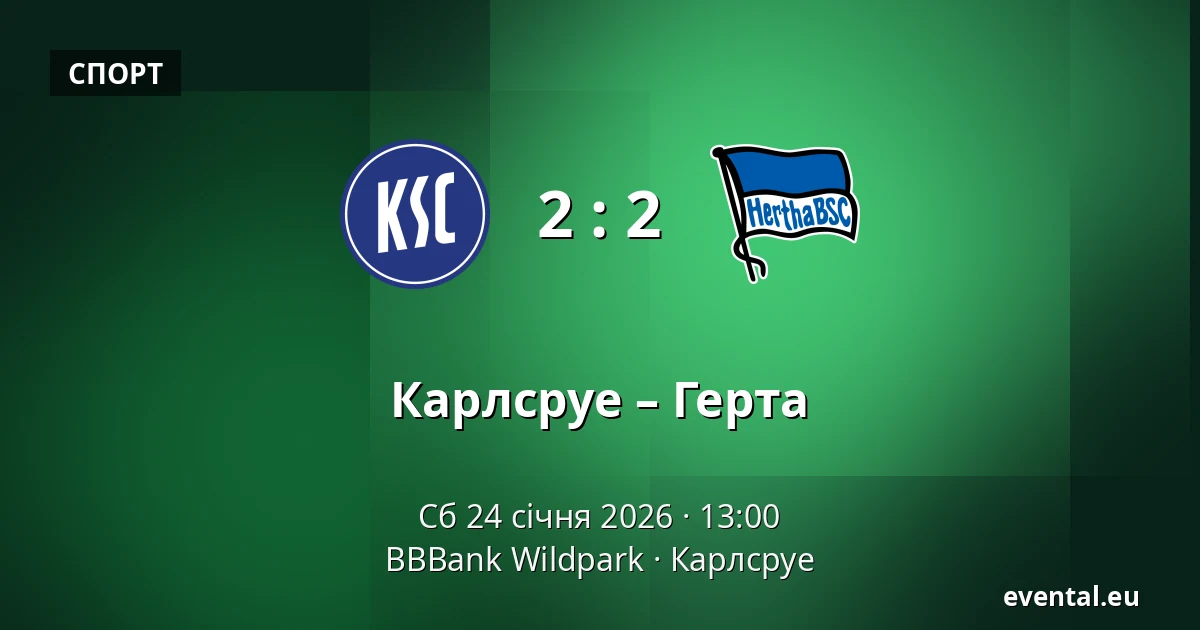 Карлсруе – Герта — BBBank Wildpark, Карлсруе