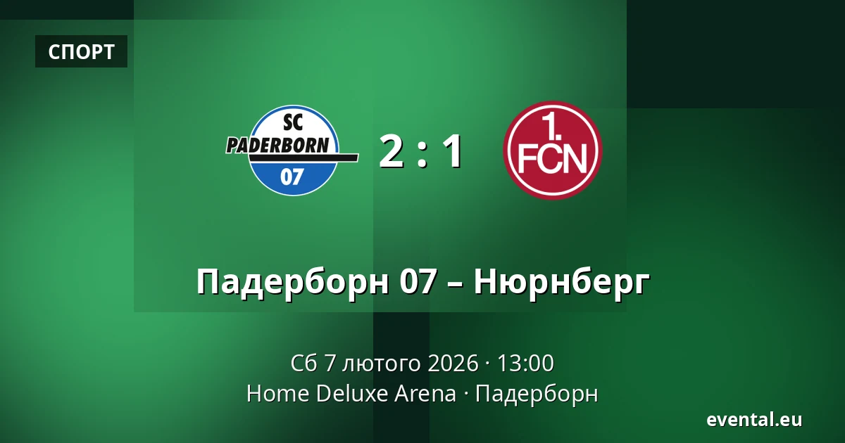 Падерборн 07 – Нюрнберг — Home Deluxe Arena, Падерборн