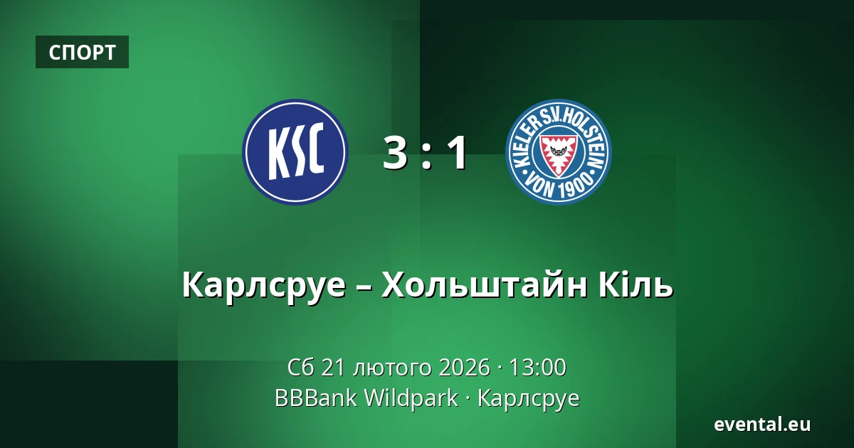 Карлсруе – Хольштайн Кіль — BBBank Wildpark, Карлсруе