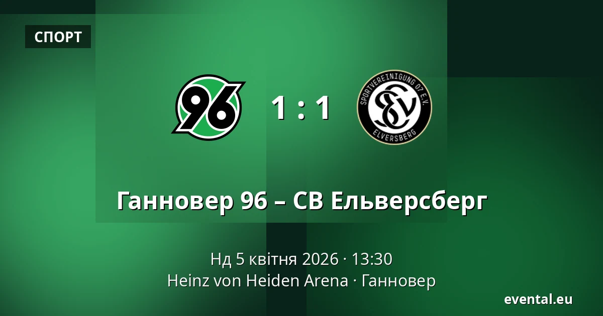 Ганновер 96 – СВ Ельверсберг — Heinz von Heiden Arena, Ганновер
