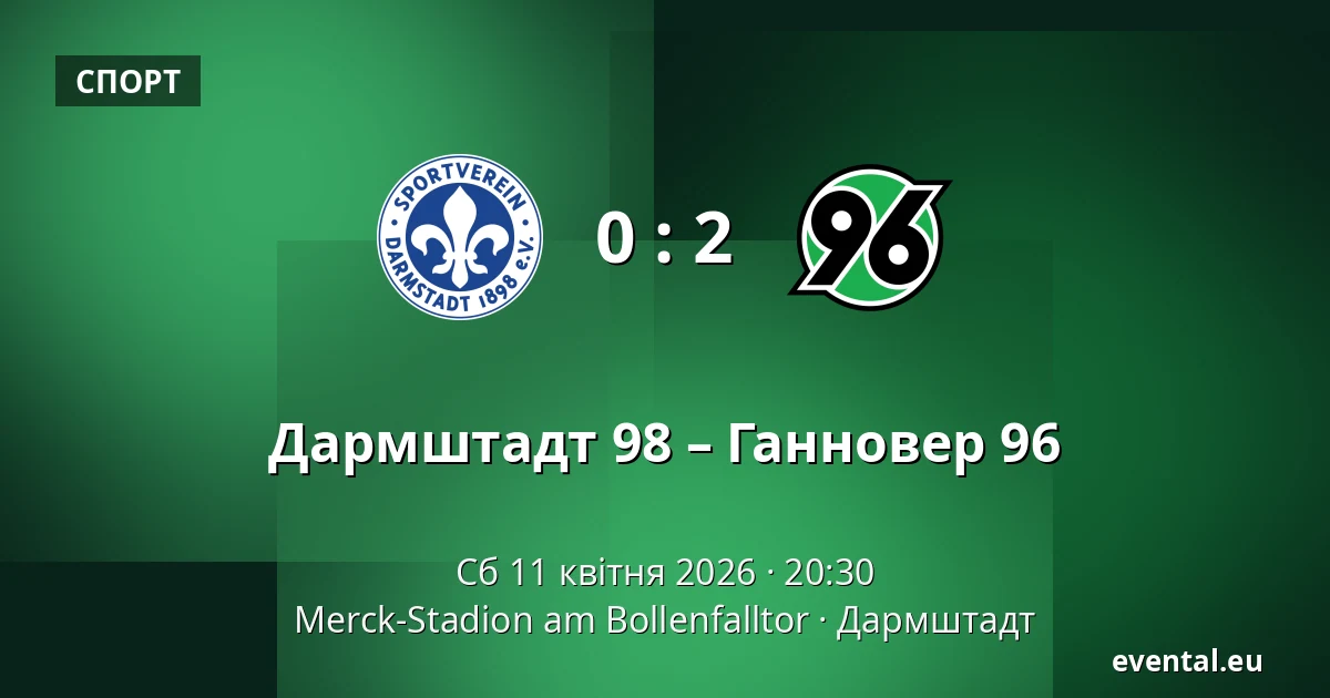 Дармштадт 98 – Ганновер 96 — Merck-Stadion am Bollenfalltor, Дармштадт