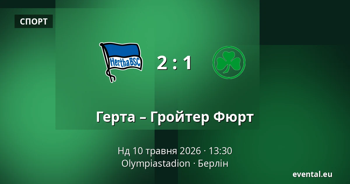 Герта – Гройтер Фюрт — Olympiastadion, Берлін