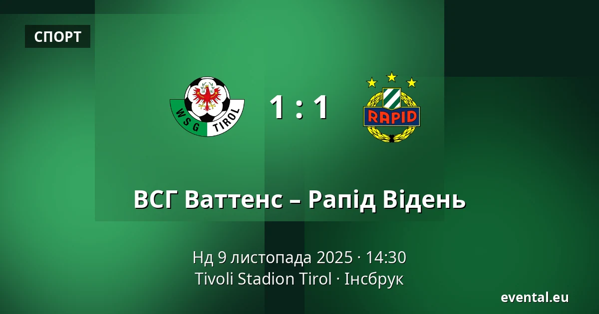 ВСГ Ваттенс – Рапід Відень — Tivoli Stadion Tirol, Інсбрук