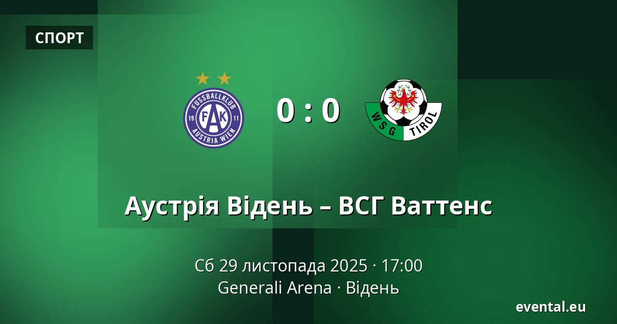 Аустрія Відень – ВСГ Ваттенс — Generali Arena, Відень