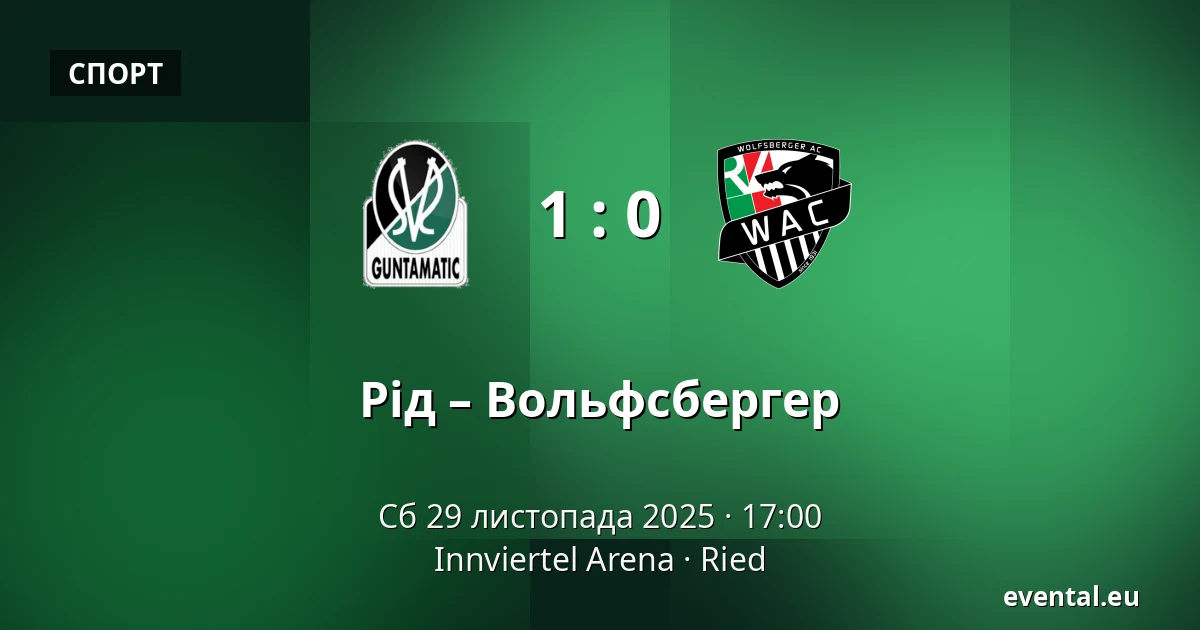 Рід – Вольфсбергер — Innviertel Arena, Ried