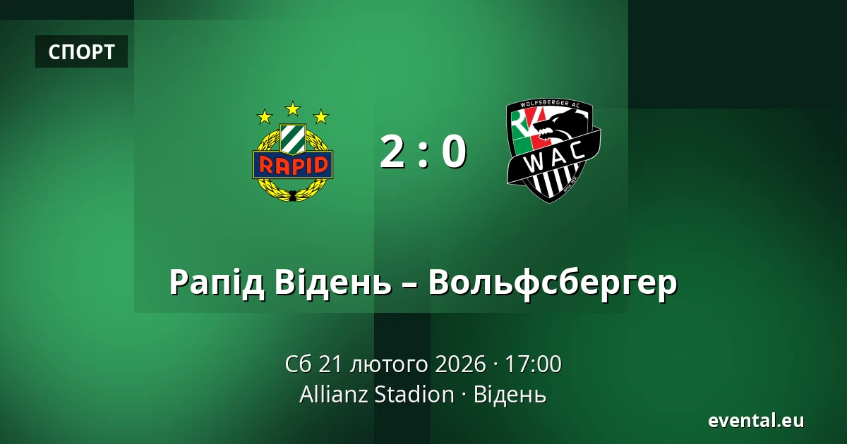 Рапід Відень – Вольфсбергер — Allianz Stadion, Відень