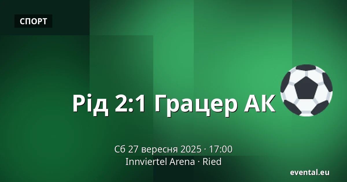 Рід - Грацер АК — Innviertel Arena, Ried