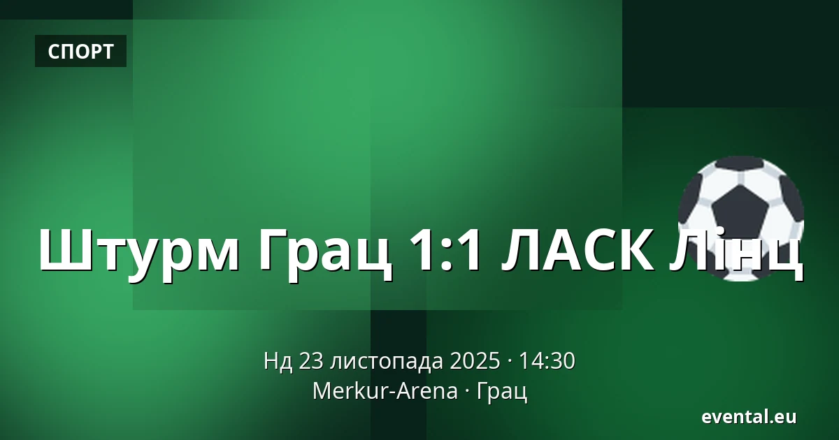 Штурм Грац - ЛАСК Лінц — Merkur-Arena, Грац