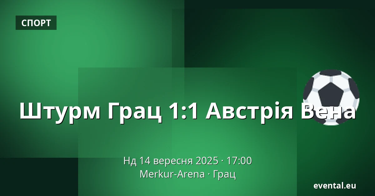 Штурм Грац - Австрія Вена — Merkur-Arena, Грац