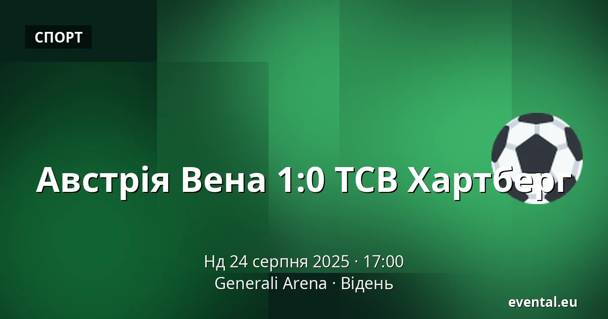Австрія Вена - ТСВ Хартберг — Generali Arena, Відень