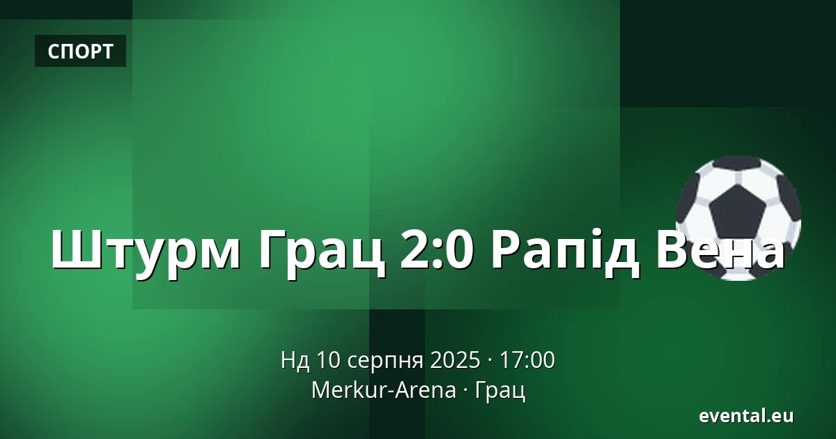 Штурм Грац - Рапід Вена — Merkur-Arena, Грац