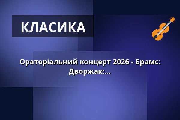 Ораторіальний концерт 2026 - Брамс: Скрипковий концерт ре мажор / Дворжак: Меса ре мажор — Rellinger Barockkirche, Rellingen (bei Hamburg)