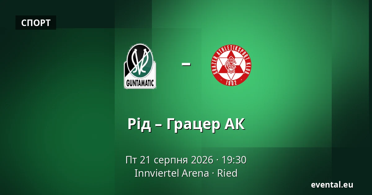 Рід – Грацер АК — Innviertel Arena, Ried