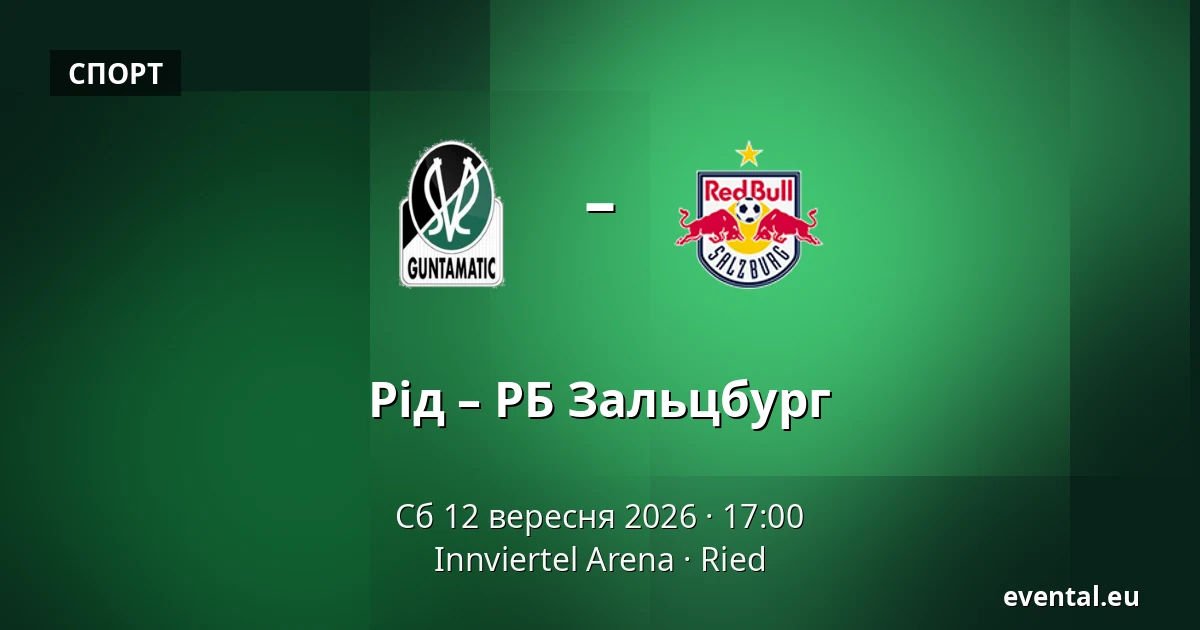 Рід – РБ Зальцбург — Innviertel Arena, Ried