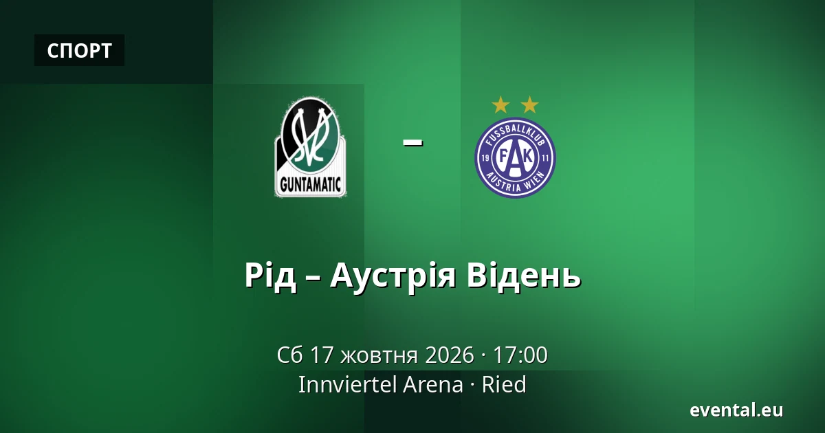 Рід – Аустрія Відень — Innviertel Arena, Ried