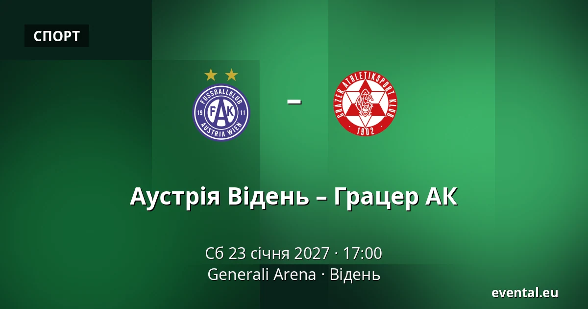 Аустрія Відень – Грацер АК — Generali Arena, Відень