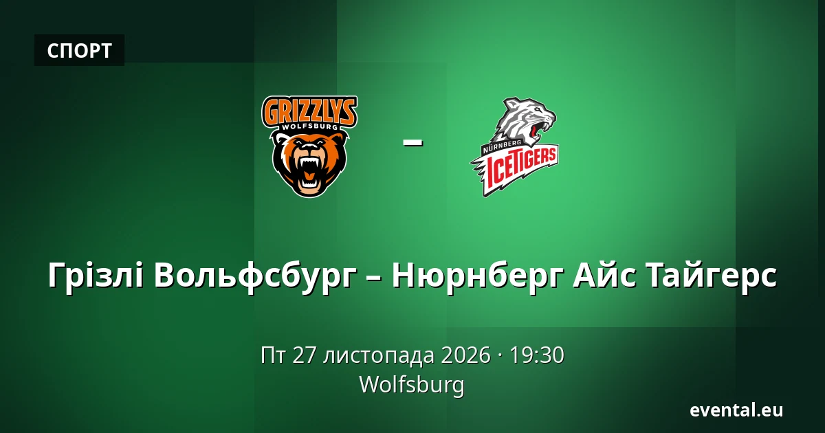 Грізлі Вольфсбург – Нюрнберг Айс Тайгерс — Wolfsburg